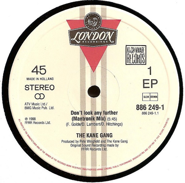 The Kane Gang - Don't Look Any Further (Mantronik) | London Records (886 249-1) - 3