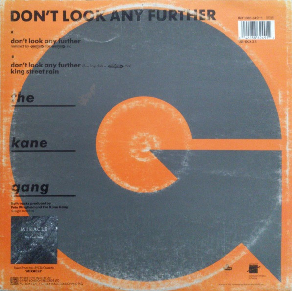 The Kane Gang - Don't Look Any Further (Mantronik) | London Records (886 249-1) - 2