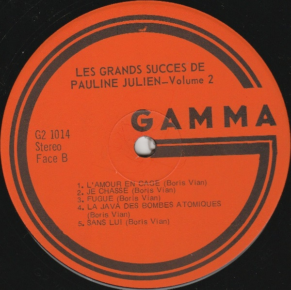 Pauline Julien - Les Grands Succès De Pauline Julien N° 2 | Gamma (G2 1014) - 4