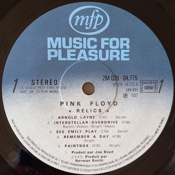 Pink Floyd - Relics | Music For Pleasure (2M026-04775) - 3 Pink Floyd - Relics | Music For Pleasure (2M026-04775) - 3