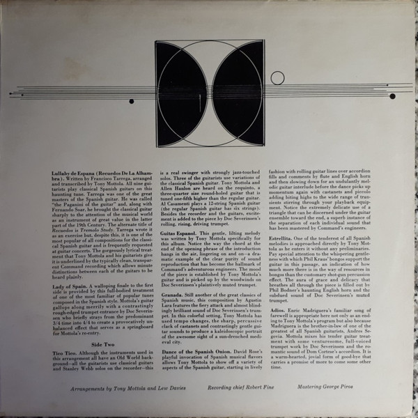 Tony Mottola And His Orchestra - Spanish Guitar | Command (298 027) - 3 Tony Mottola And His Orchestra - Spanish Guitar | Command (298 027) - 3