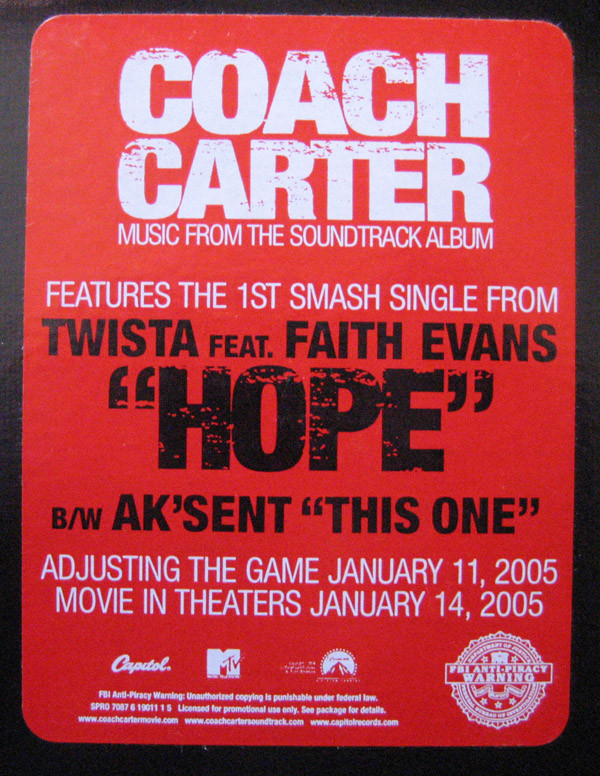 Twista Featuring Faith Evans / Ak'Sent - Hope / This One | Capitol Records (SPRO 7087 6 19011 1 5)