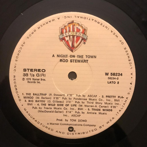 Rod Stewart - A Night On The Town | Warner Bros. Records (w56234) - 4 Rod Stewart - A Night On The Town | Warner Bros. Records (w56234) - 4