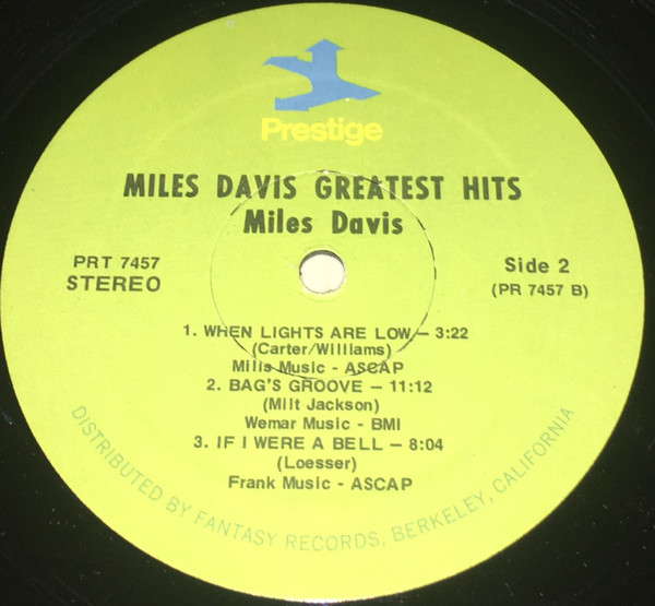Miles Davis - Greatest Hits | Prestige (PR 7457) - 3 Miles Davis - Greatest Hits | Prestige (PR 7457) - 3