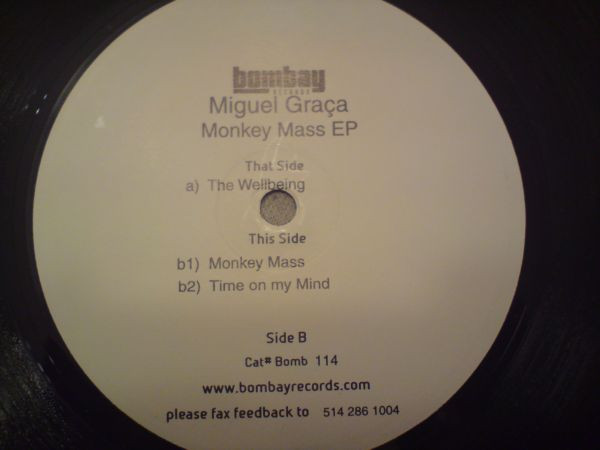 Miguel Graça - Monkey Mass EP | Bombay Records (BOMB-114)