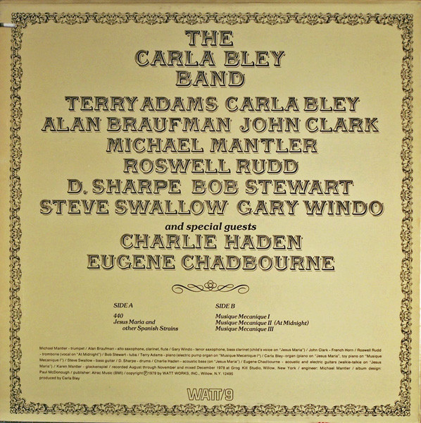 The Carla Bley Band - Musique Mecanique | WATT (WATT/9) - 2 The Carla Bley Band - Musique Mecanique | WATT (WATT/9) - 2