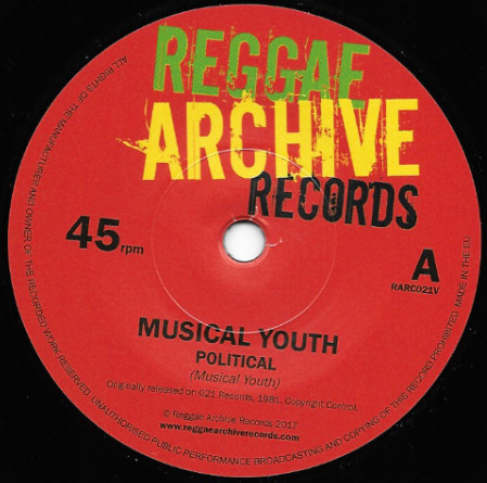 Musical Youth - Political / Generals | Reggae Archive Records (RARC021V)