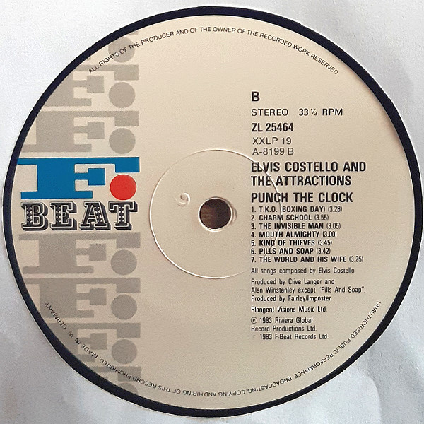 Elvis Costello & The Attractions - Punch The Clock | F-Beat (ZL25464) - 4