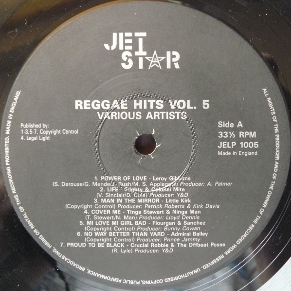 Various - Reggae Hits Vol. 5 | Jet Star (JELP 1005) - main Various - Reggae Hits Vol. 5 | Jet Star (JELP 1005) - main