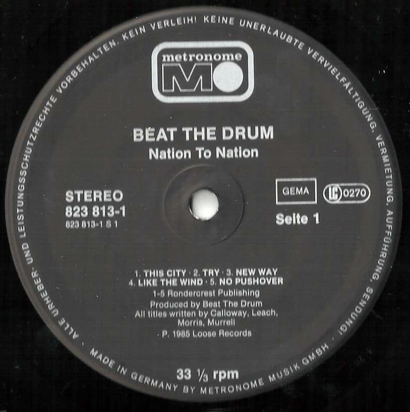 Beat The Drum - Nation To Nation | Metronome (823 813-1 ME) - 3