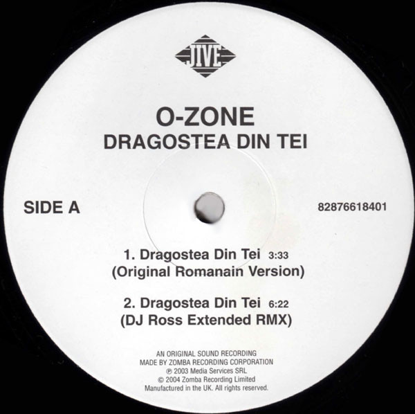 O-Zone - Dragostea Din Teï | Jive (82876618401) - 3 O-Zone - Dragostea Din Teï | Jive (82876618401) - 3