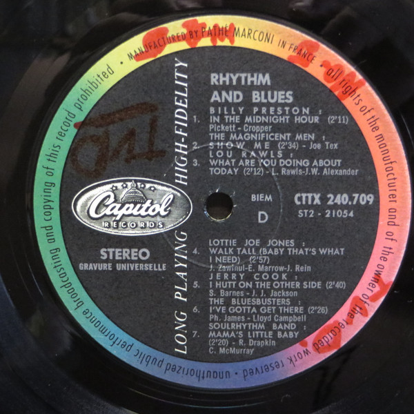 Various - Rhythm & Blues | Capitol Records (CTTX 240.709) - 4 Various - Rhythm & Blues | Capitol Records (CTTX 240.709) - 4