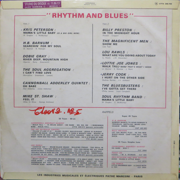 Various - Rhythm & Blues | Capitol Records (CTTX 240.709) - 2 Various - Rhythm & Blues | Capitol Records (CTTX 240.709) - 2