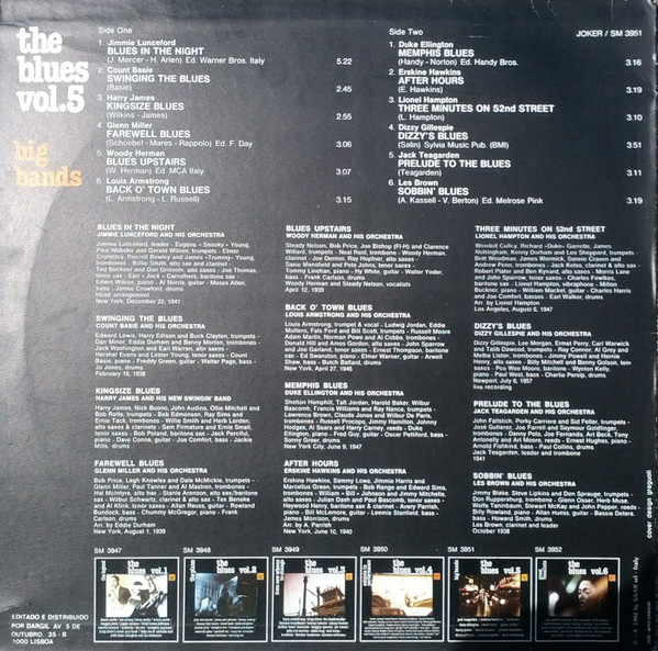 Various - Big Bands, The Blues Vol. 5 | Joker (SM 3951) - 2