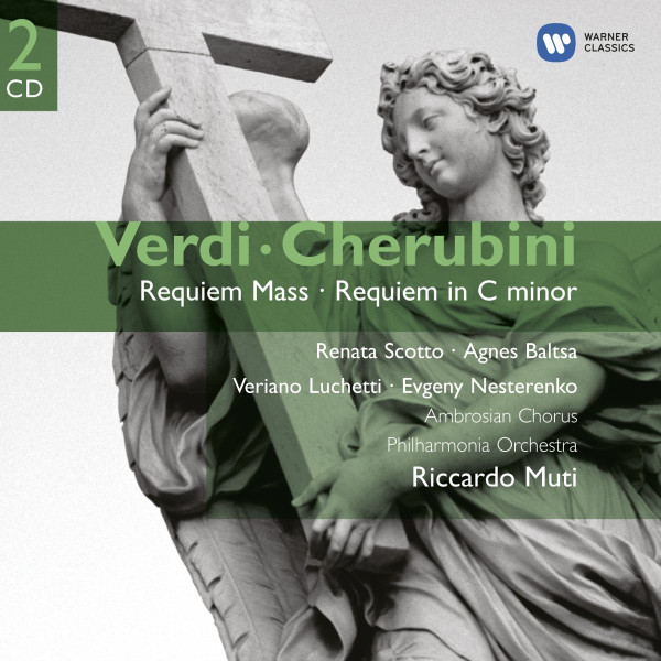 Giuseppe Verdi , Luigi Cherubini / Renata Scotto , Agnes Baltsa , Veriano Luchetti , Evgeny Nesterenko , The Ambrosian Singers , Philharmonia Orchestra , Riccardo Muti - Requiem Mass • Requiem In C Minor | Warner Classics (5 86239 2) - main