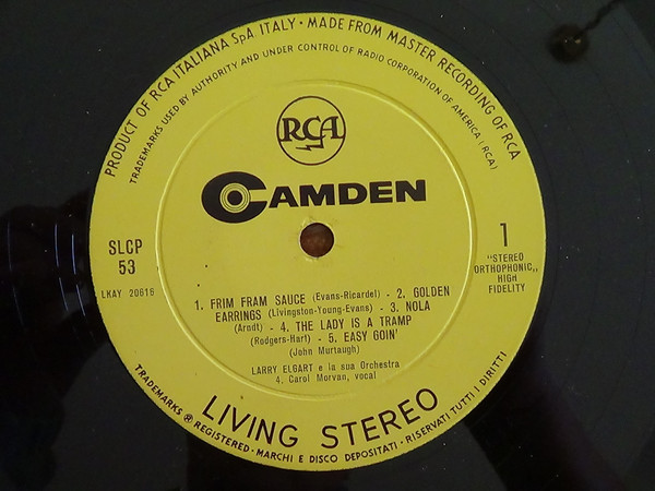Larry Elgart & His Orchestra - Easy Goin' Swing | RCA Camden (SLCP-53) - 3