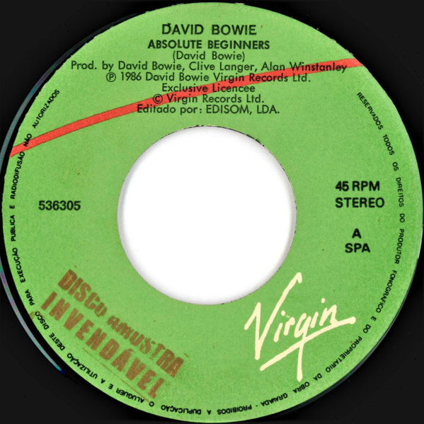 David Bowie - Absolute Beginners | Virgin (536305) - 3