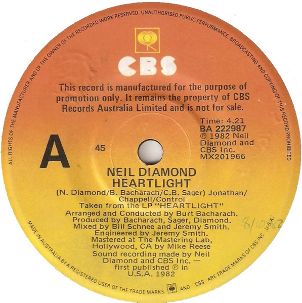 Neil Diamond - Heartlight | CBS (BA 222987)