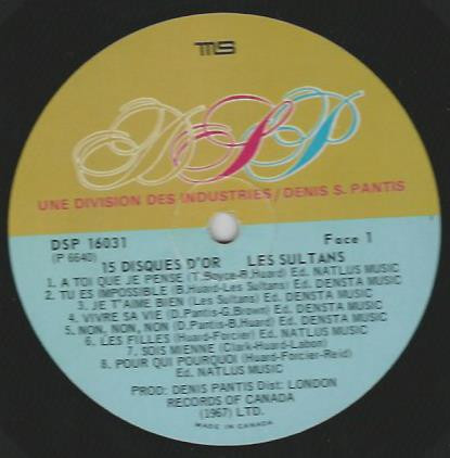 Les Sultans - 15 Disques D'Or [Vinyl] | DSP (DSP 16031) - 2