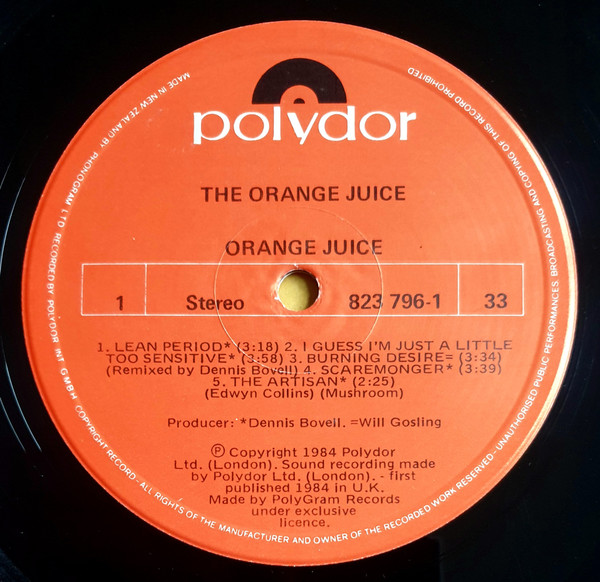 Orange Juice - The Orange Juice | Polydor (823 796-1) - 3