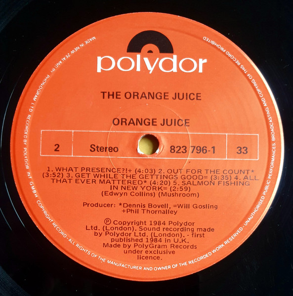 Orange Juice - The Orange Juice | Polydor (823 796-1) - 4