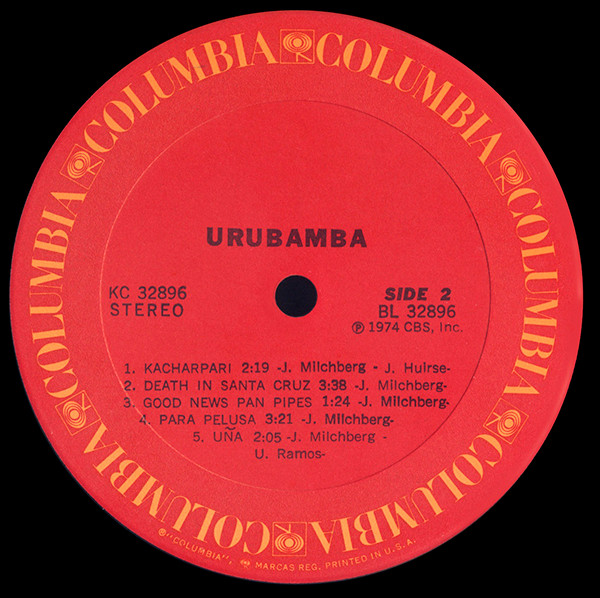 Urubamba - Urubamba | Columbia (KC 32896) - 4 Urubamba - Urubamba | Columbia (KC 32896) - 4