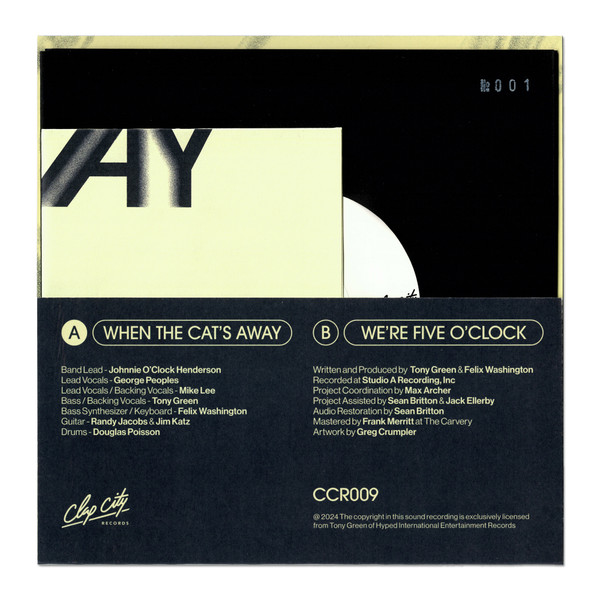 Five O'Clock - When The Cat's Away / We're Five O'Clock | Clap City Records (CCR 009) - 2