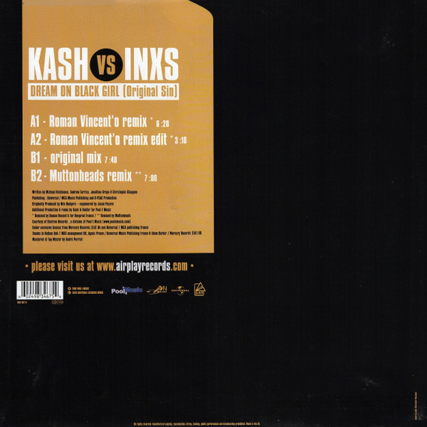 Kash vs INXS - Dream On Black Girl (Original Sin) | Universal Licensing Music (ULM) (983 497 5) - 2 Kash vs INXS - Dream On Black Girl (Original Sin) | Universal Licensing Music (ULM) (983 497 5) - 2