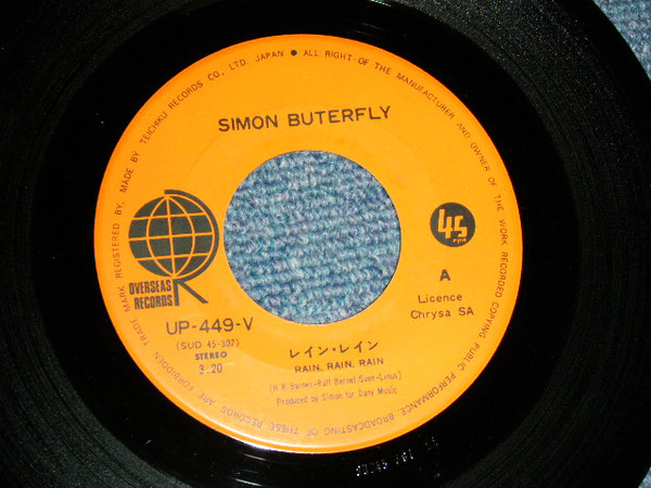 Simon Butterfly - Rain, Rain, Rain | Overseas Records (UP-449-V) - 3