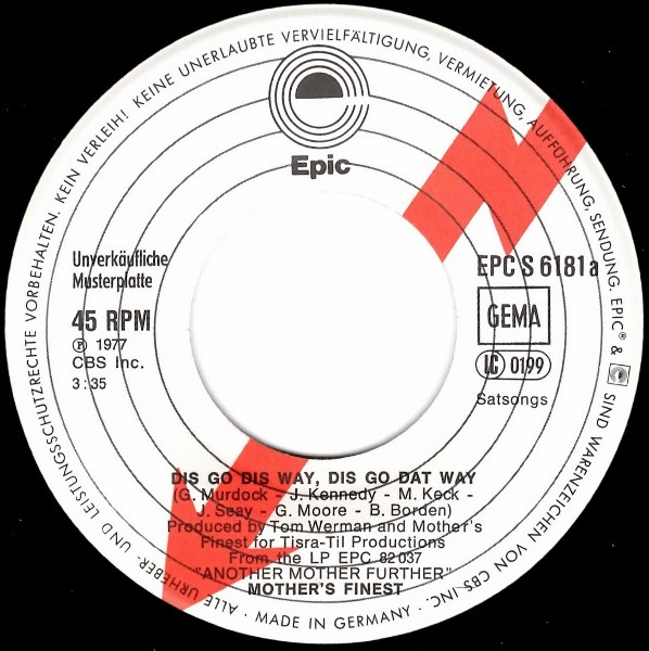 Mother's Finest - Dis Go Dis Way, Dis Go Dat Way | Epic (EPC S 6181) - 3 Mother's Finest - Dis Go Dis Way, Dis Go Dat Way | Epic (EPC S 6181) - 3