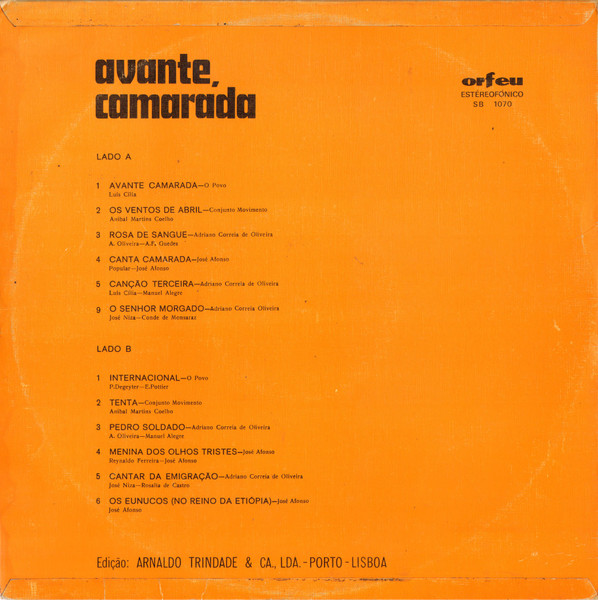Various - Avante, Camarada | Orfeu (SB 1070) - 2