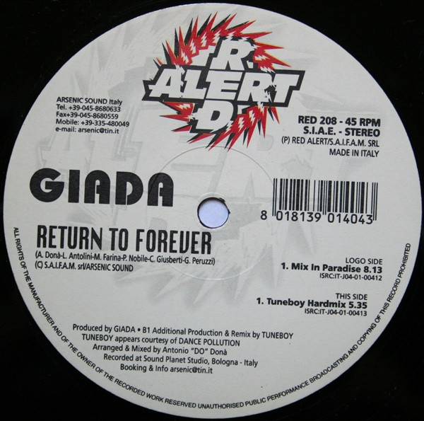 Giada - Return To Forever | Red Alert (RED 208) - main