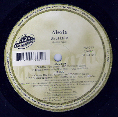 Alexia - Uh La La La | Numuzik Inc. (NU-313) - main
