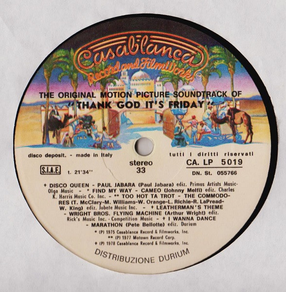 Various - Thank God It’s Friday (The Original Motion Picture Soundtrack) | Casablanca (CA. LP 5019) - 3 Various - Thank God It’s Friday (The Original Motion Picture Soundtrack) | Casablanca (CA. LP 5019) - 3
