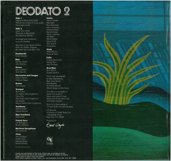 Eumir Deodato - Deodato 2 | CTI Records (CTI 6029) - 3 Eumir Deodato - Deodato 2 | CTI Records (CTI 6029) - 3