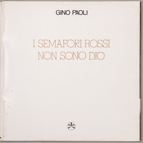 Gino Paoli - I Semafori Rossi Non Sono Dio | Durium (ms AI 77348) - 3