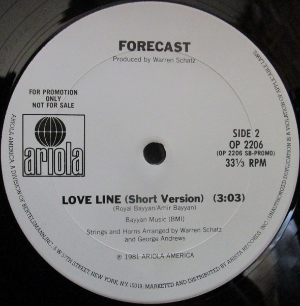 Forecast - Love Line | Ariola (OP 2206) - 2 Forecast - Love Line | Ariola (OP 2206) - 2