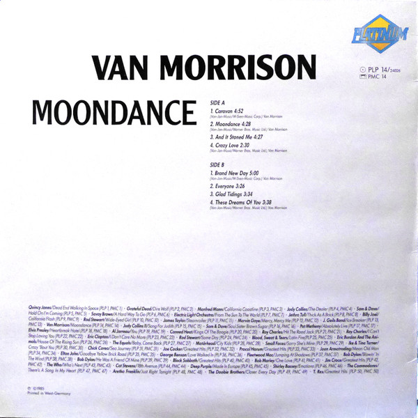 Van Morrison - Moondance | Platinum (PLP 14) - 2