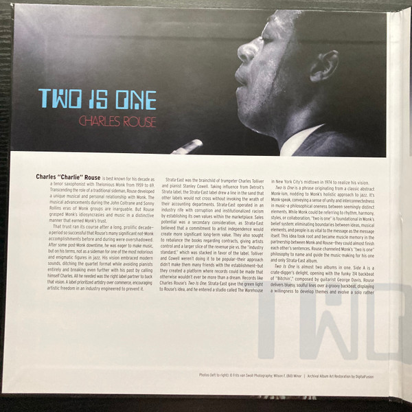 Charlie Rouse - Two Is One | Strata-East (SES-19746-25LP) - 2