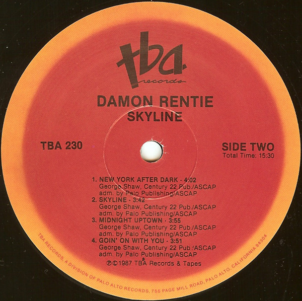 Damon Rentie - Skyline | TBA Records (TBA 230) - 4 Damon Rentie - Skyline | TBA Records (TBA 230) - 4