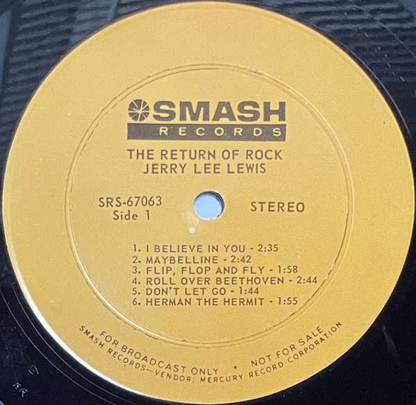 Jerry Lee Lewis - The Return Of Rock! | Smash Records (SRS 67063) - 3