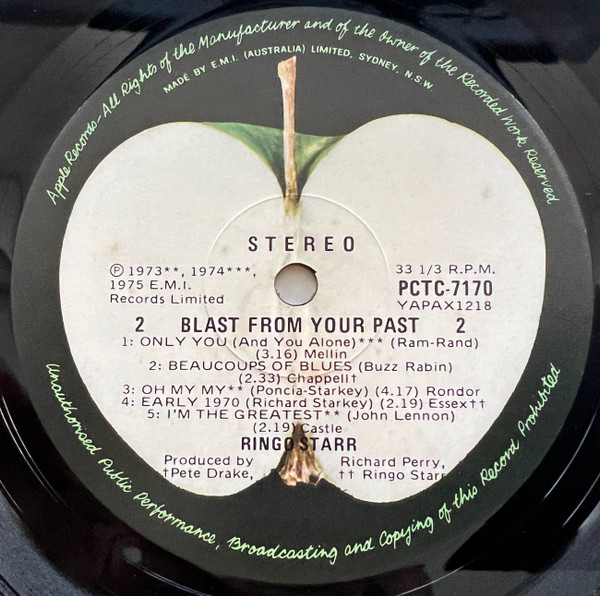 Ringo Starr - Blast From Your Past | Apple Records (PCTC 7170) - 4
