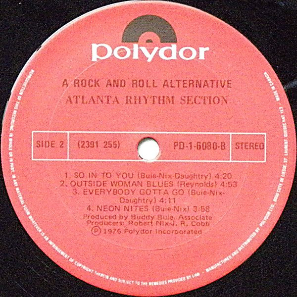 Atlanta Rhythm Section - A Rock And Roll Alternative [Vinyl] | Polydor (PD-1-6080) - 4