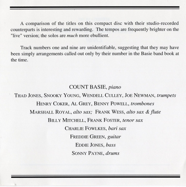 Count Basie - Count Basie And His Orchestra Live | LaserLight Digital (15 797) - 3 Count Basie - Count Basie And His Orchestra Live | LaserLight Digital (15 797) - 3