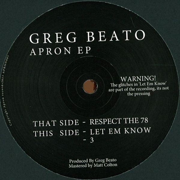 Greg Beato - Apron EP | Apron Records (APRON005) - main