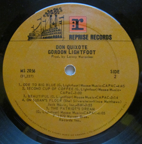 Gordon Lightfoot - Don Quixote | Reprise Records (MS 2056) - 4 Gordon Lightfoot - Don Quixote | Reprise Records (MS 2056) - 4