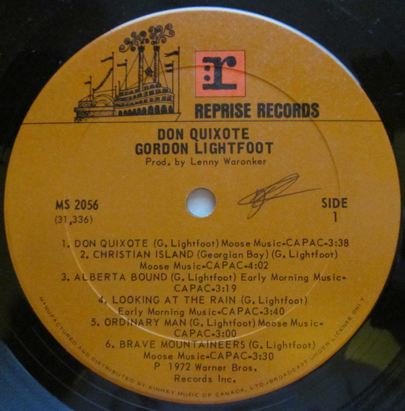 Gordon Lightfoot - Don Quixote | Reprise Records (MS 2056) - 3 Gordon Lightfoot - Don Quixote | Reprise Records (MS 2056) - 3