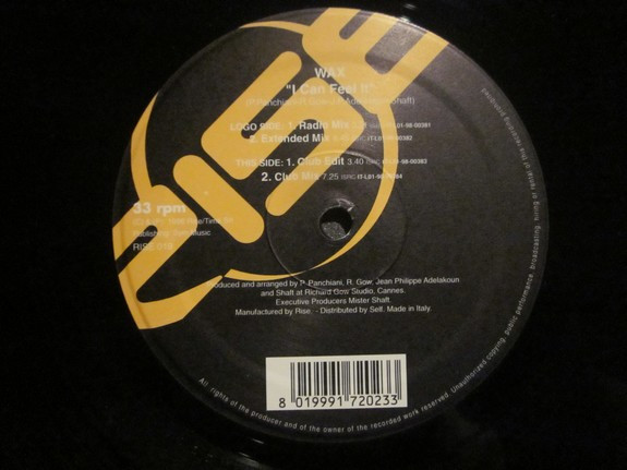 Wax - I Can Feel It | Rise (RISE 019) - main Wax - I Can Feel It | Rise (RISE 019) - main