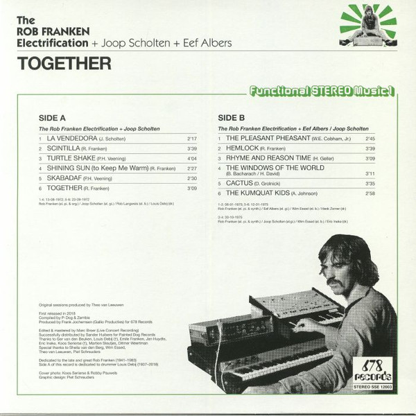 Rob Franken + Joop Scholten + Eef Albers - Together | 678 Records (SSE 12003) - 3