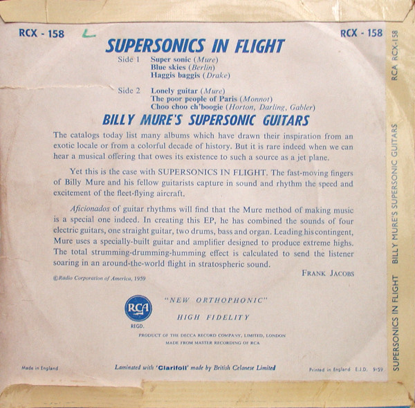 Billy Mure - Supersonics In Flight | RCA (RCX-158) - 2